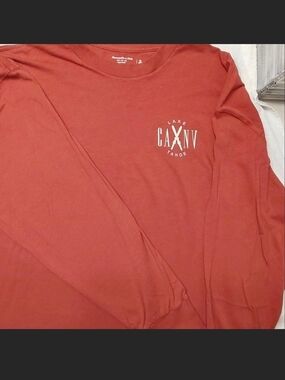 Abercrombie & Fitch Long Sleeve Lake CA XV Tahoe Tee - Terracotta